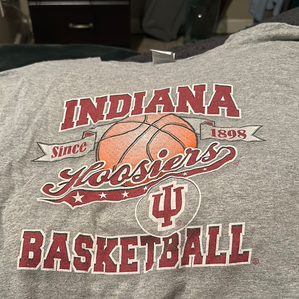 Indiana Hoosiers Gray Basketball T-Shirt